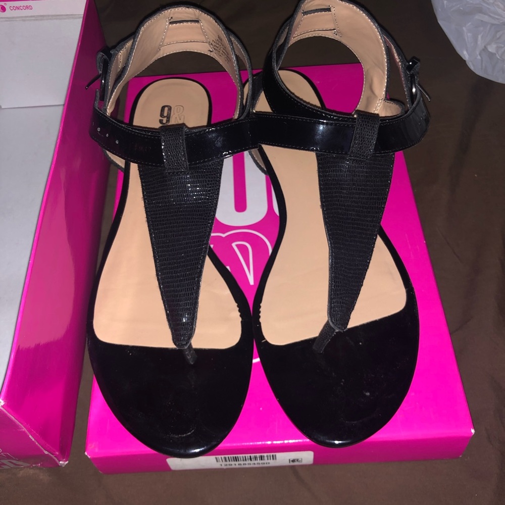 9 & Co. Black dress sandals